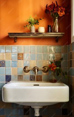 Original tilework and antique hardware