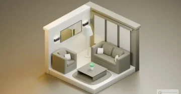 Arrange seating for conversation in a narrow room