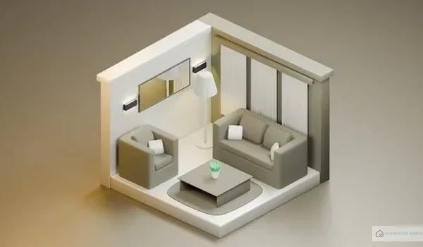 Arrange seating for conversation in a narrow room