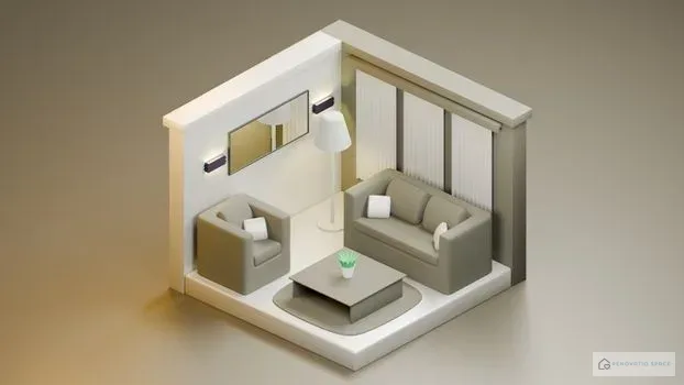 Arrange seating for conversation in a narrow room